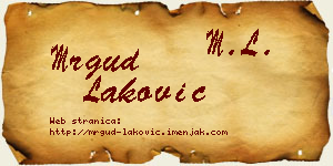 Mrgud Laković vizit kartica